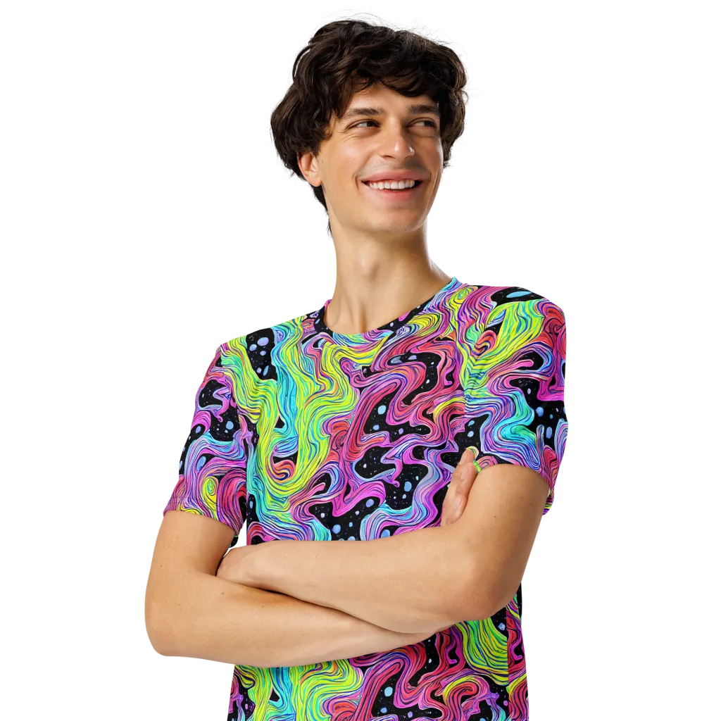 Afterglow Rapids on Men's Crew Neck T-Shirt — Left Front