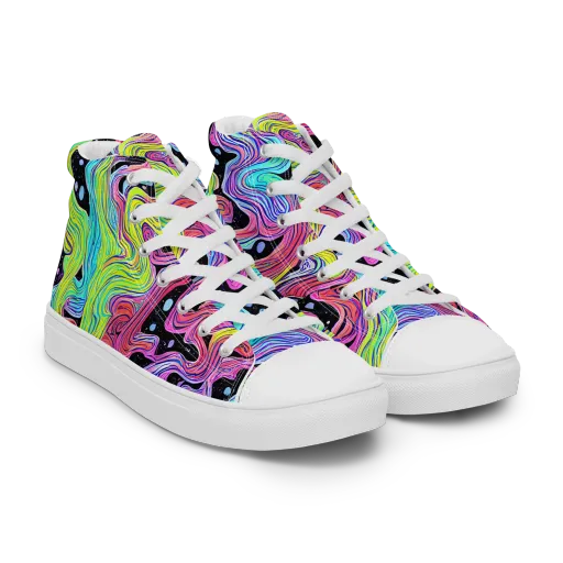 Afterglow Rapids on a Men's High Top Canvas Shoes