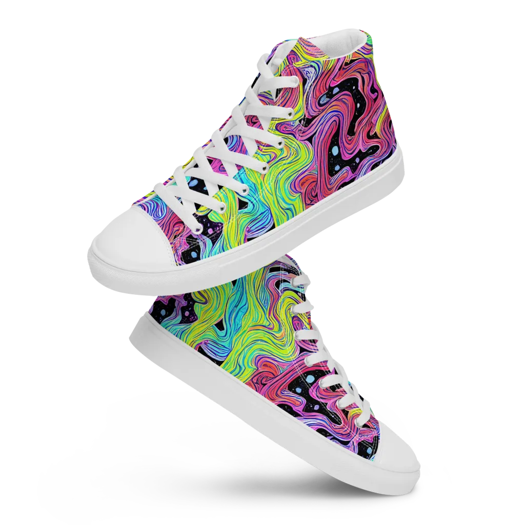 Afterglow Rapids on Men's High Top Canvas Shoes — Front