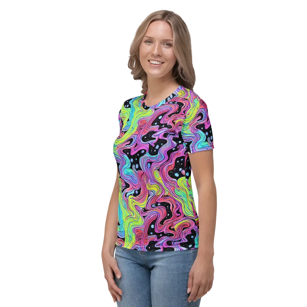 Afterglow Rapids on Women's Crew Neck T-Shirt — Left