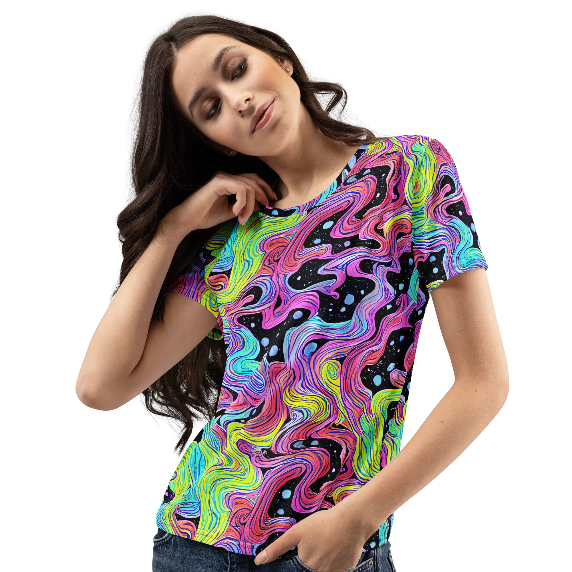 Afterglow Rapids on Women's Crew Neck T-Shirt — Left Front