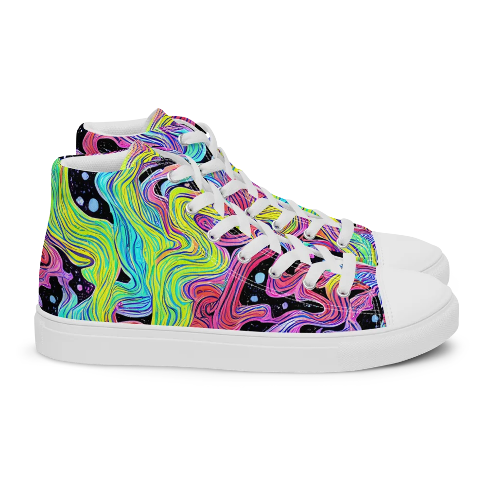 Afterglow Rapids on Women's High Top Canvas Shoes — Right