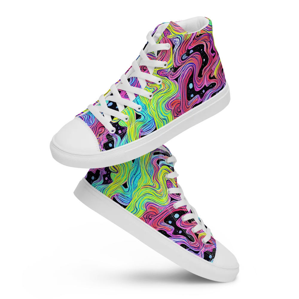 Afterglow Rapids on Women's High Top Canvas Shoes — Front