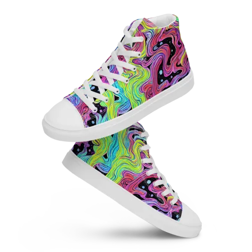 Afterglow Rapids on a Women's High Top Canvas Shoes