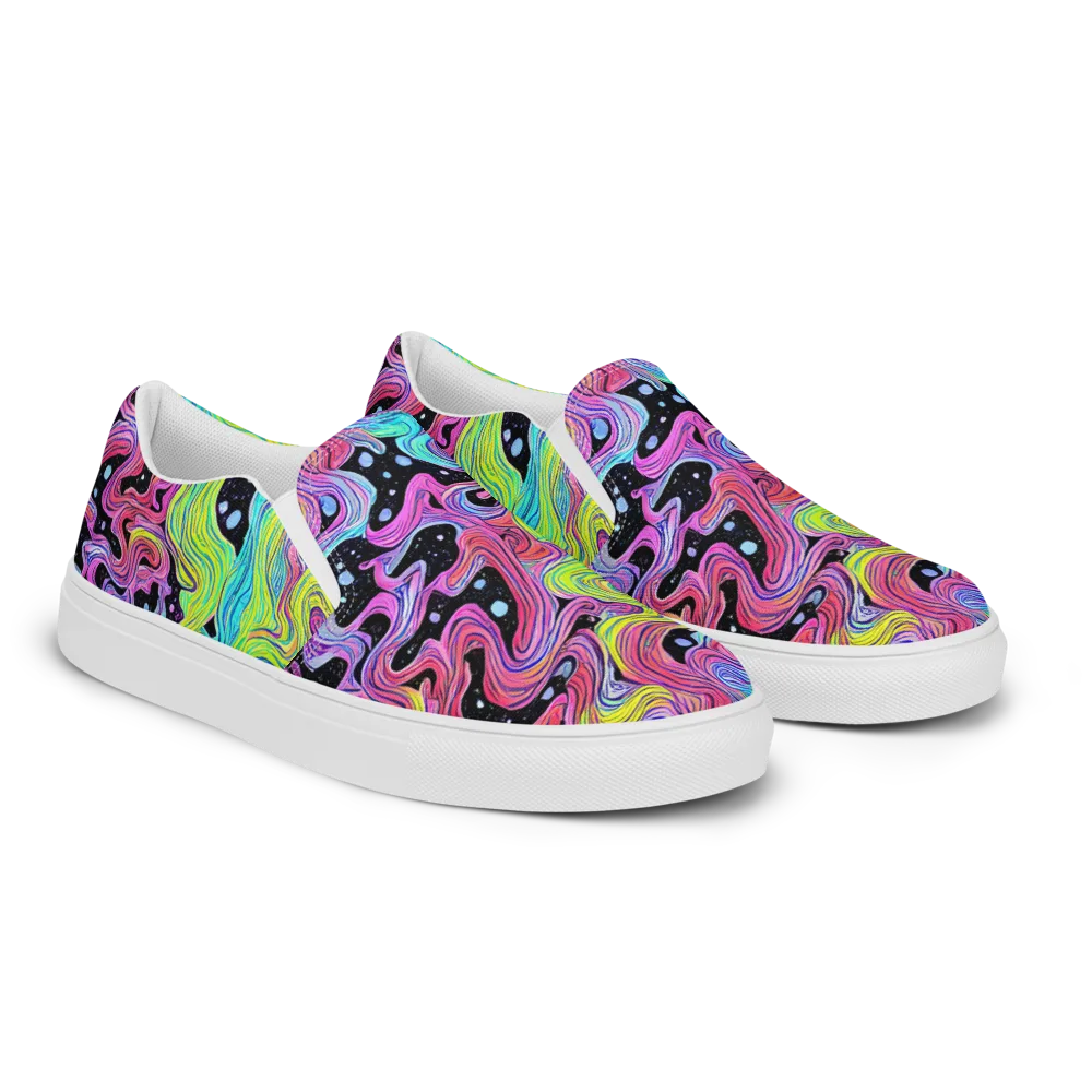 Afterglow Rapids on Men's Slip-On Canvas Shoes — Right Front