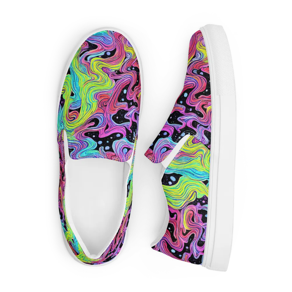 Afterglow Rapids on Men's Slip-On Canvas Shoes — Front