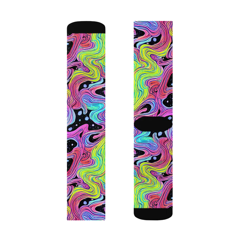 Afterglow Rapids on Socks — Right Sock