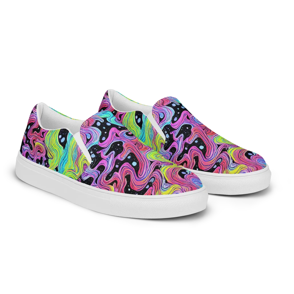 Afterglow Rapids on Women's Slip-On Canvas Shoes — Right Front