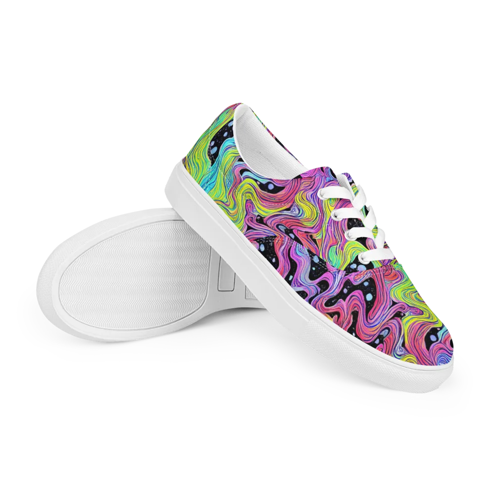 Afterglow Rapids on Men's Lace-Up Canvas Shoes — Right Front