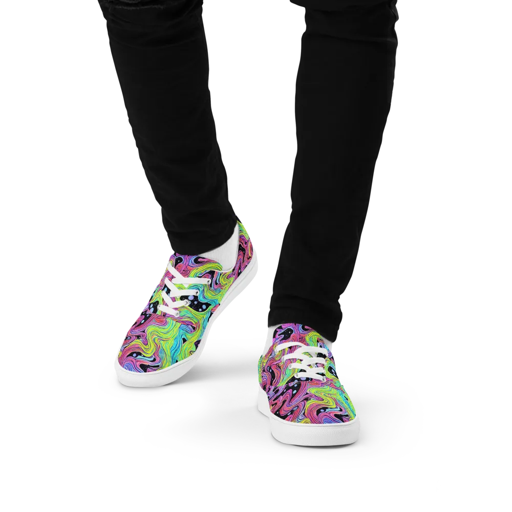 Afterglow Rapids on Men's Lace-Up Canvas Shoes — Front
