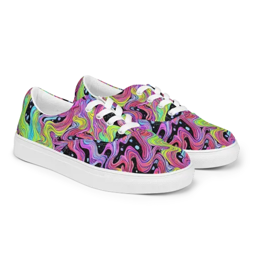 Afterglow Rapids on a Men's Lace-Up Canvas Shoes