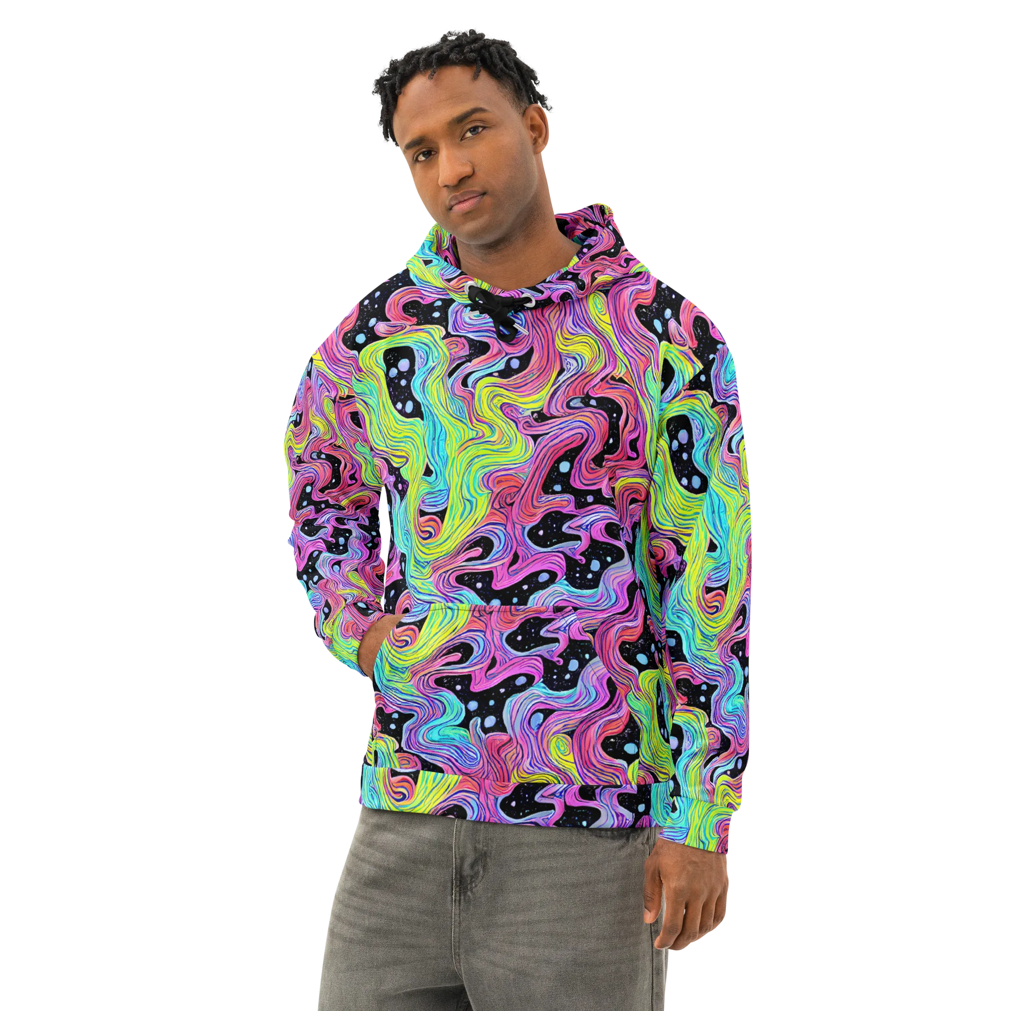 Afterglow Rapids on Cotton Hoodie — Left Front