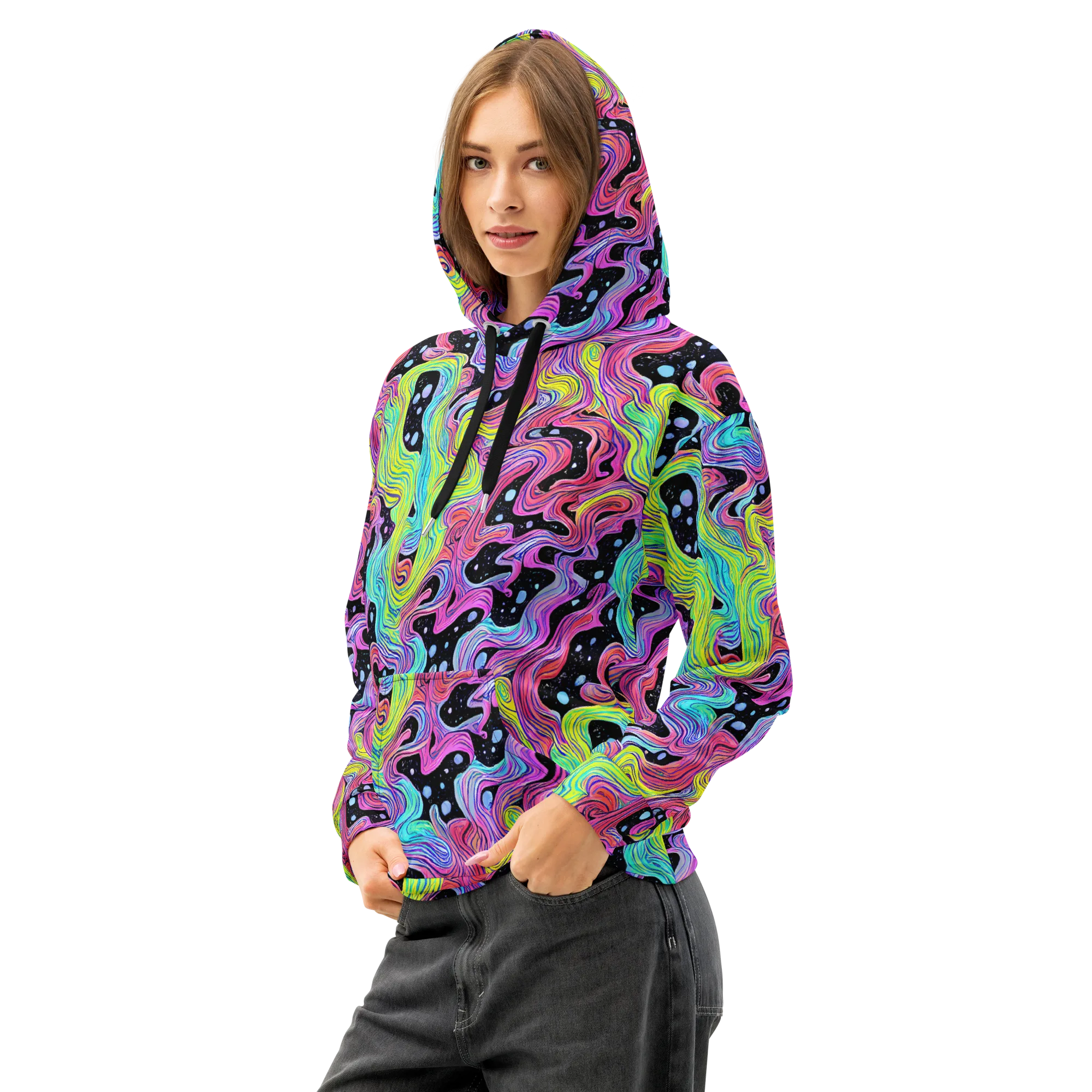 Afterglow Rapids on Cotton Hoodie — Left Front
