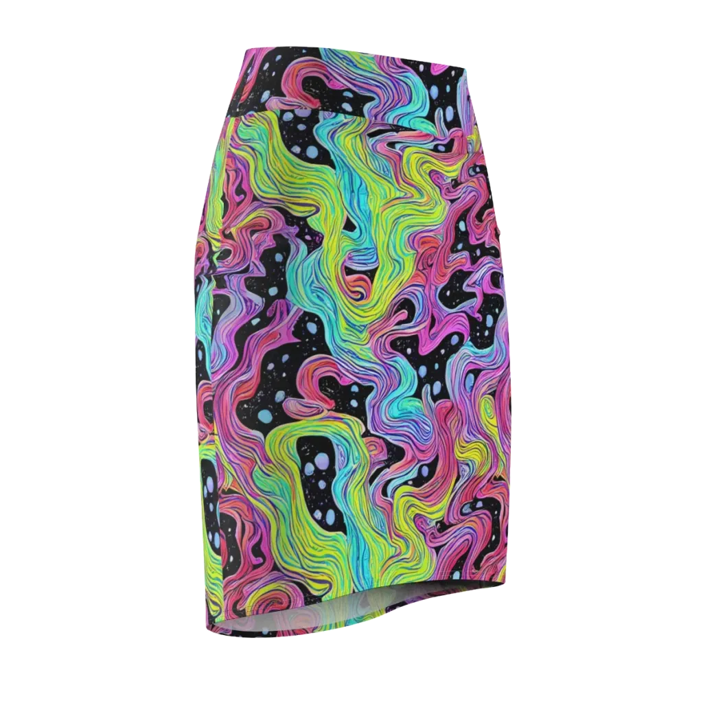 Afterglow Rapids on Pencil Skirt — Front Side