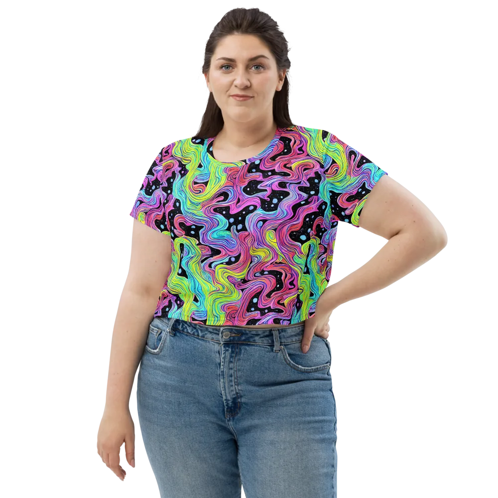 Afterglow Rapids on Crop Tee — Front