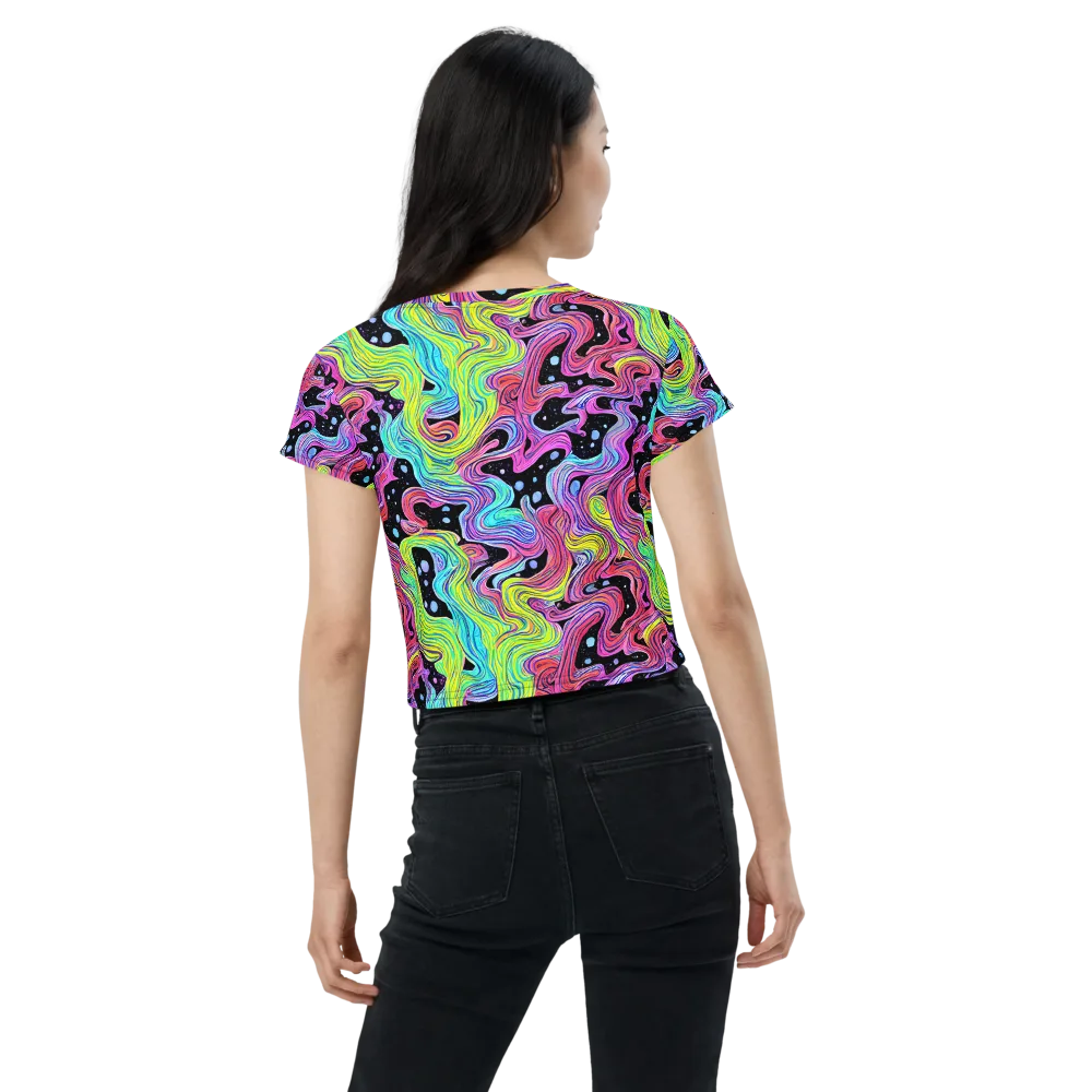 Afterglow Rapids on Crop Tee — Back