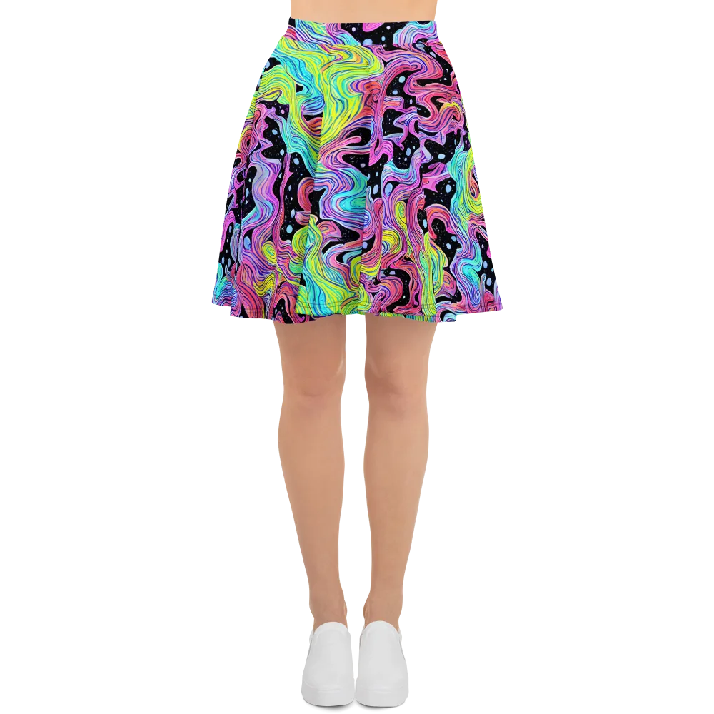 Afterglow Rapids on Skater Skirt — Front
