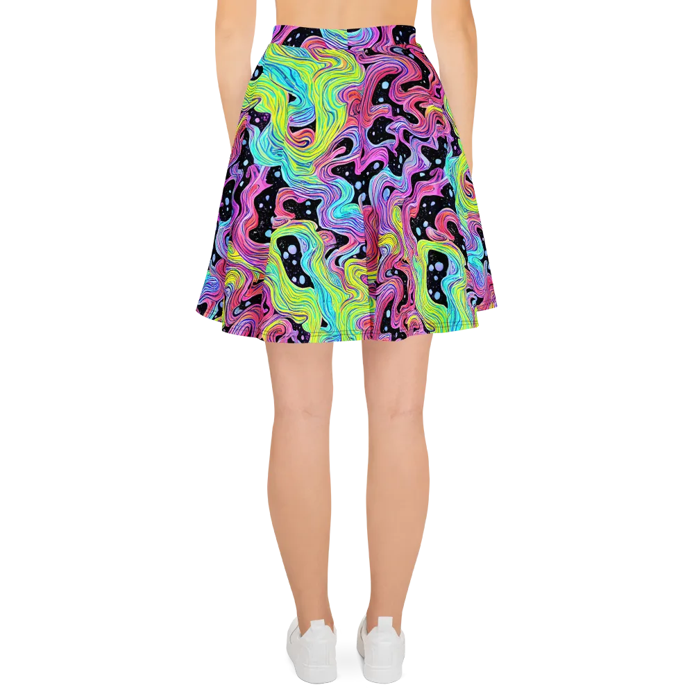 Afterglow Rapids on Skater Skirt — Back