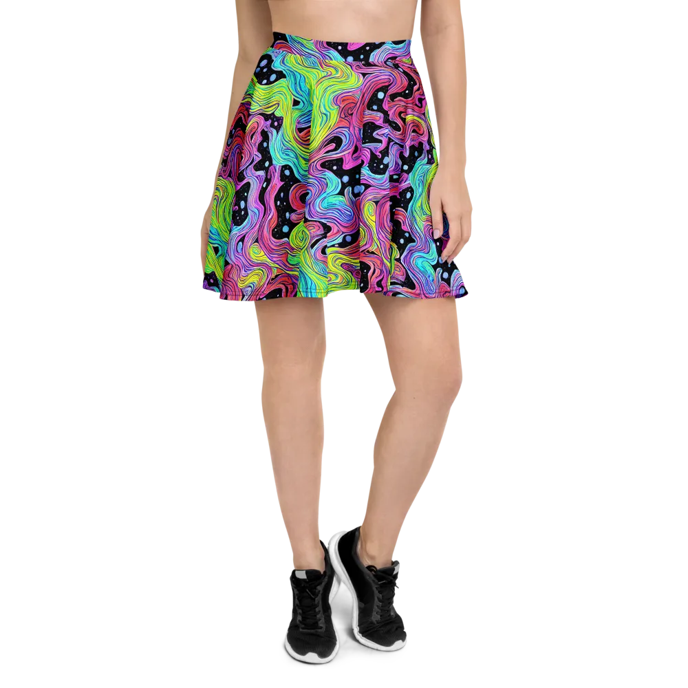 Afterglow Rapids on Skater Skirt — Front