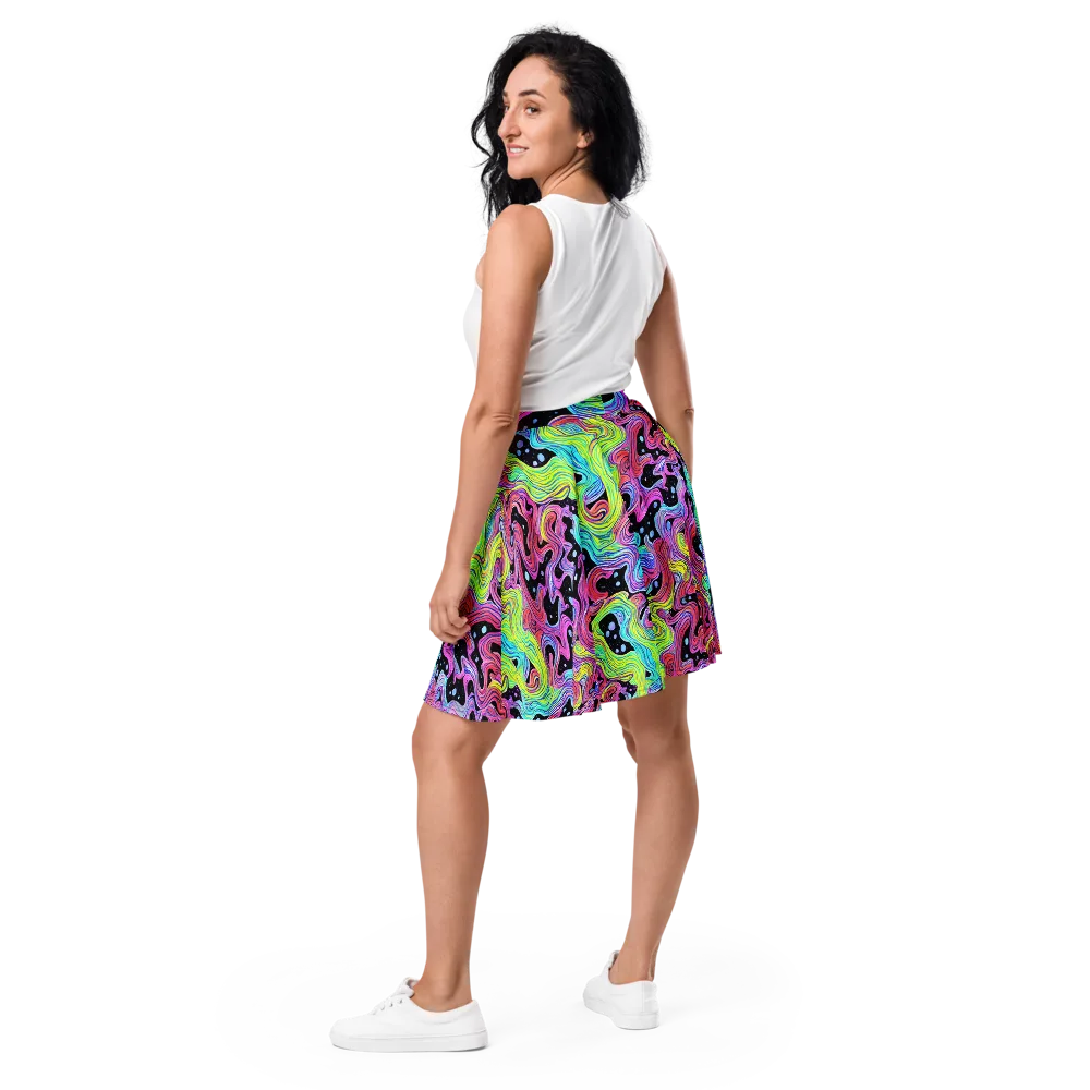 Afterglow Rapids on Skater Skirt — Back