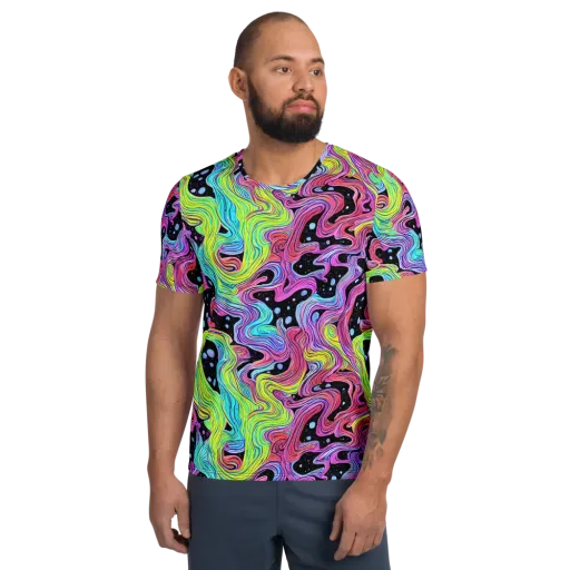 Afterglow Rapids on a Men's Athletic T-Shirt