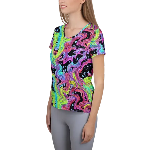 Afterglow Rapids on a Women's Athletic T-Shirt