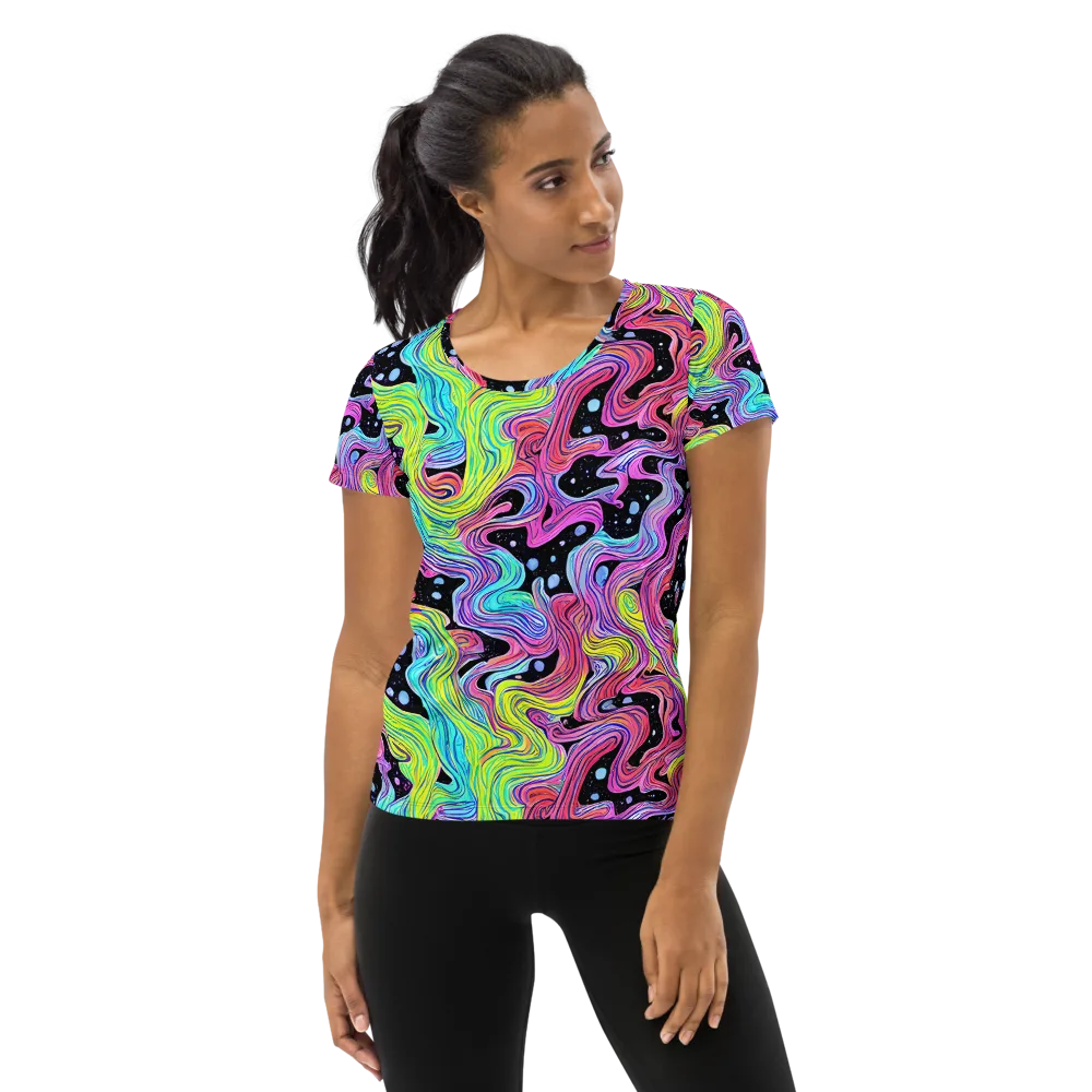 Afterglow Rapids on Women's Athletic T-Shirt — Front