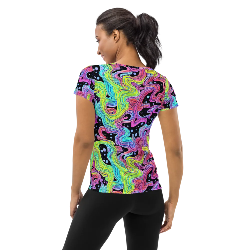 Afterglow Rapids on Women's Athletic T-Shirt — Back