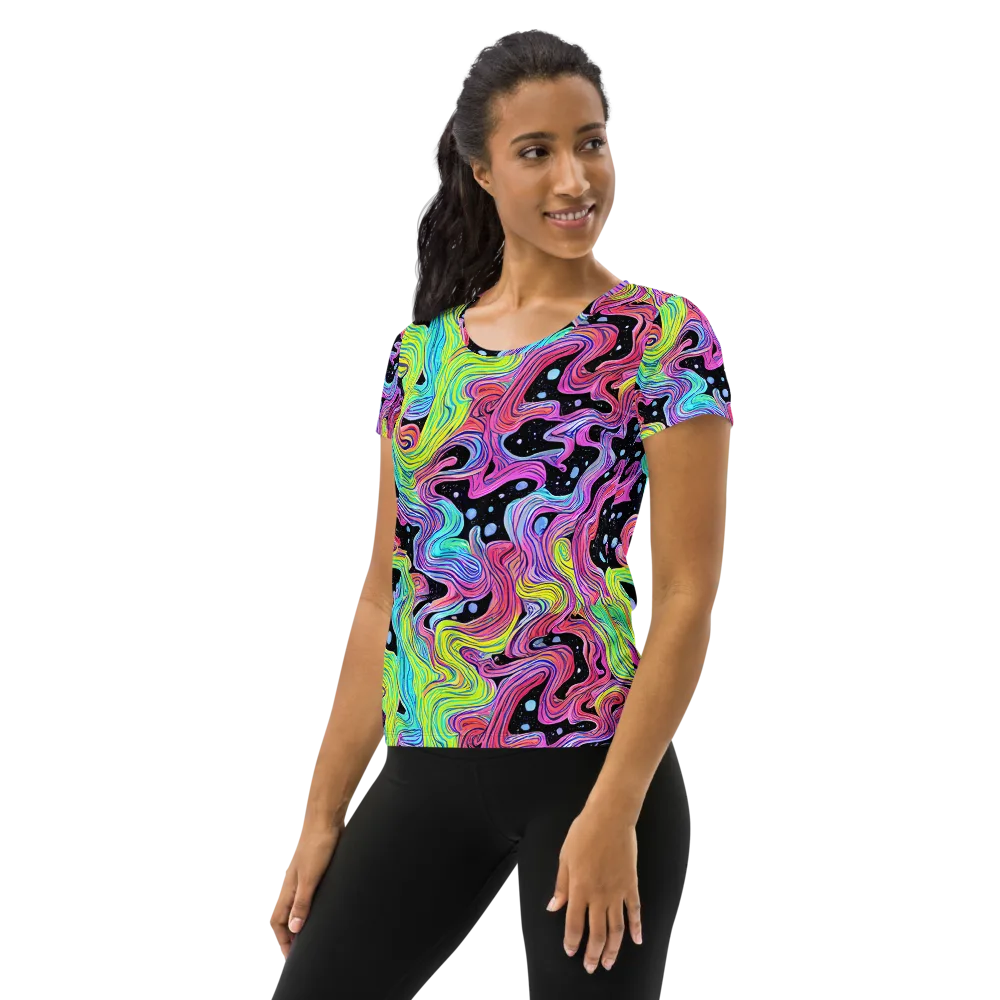 Afterglow Rapids on Women's Athletic T-Shirt — Left