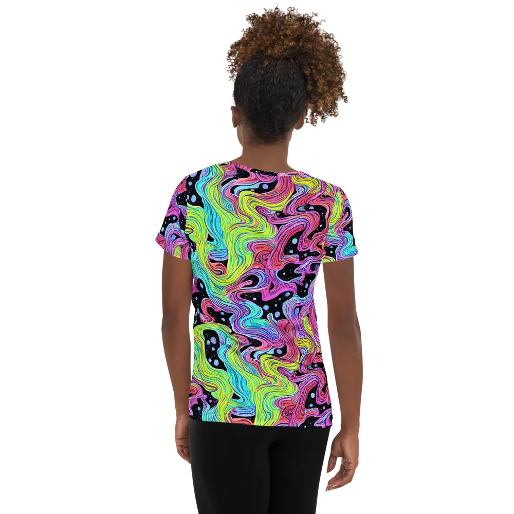 Afterglow Rapids on Women's Athletic T-Shirt — Back