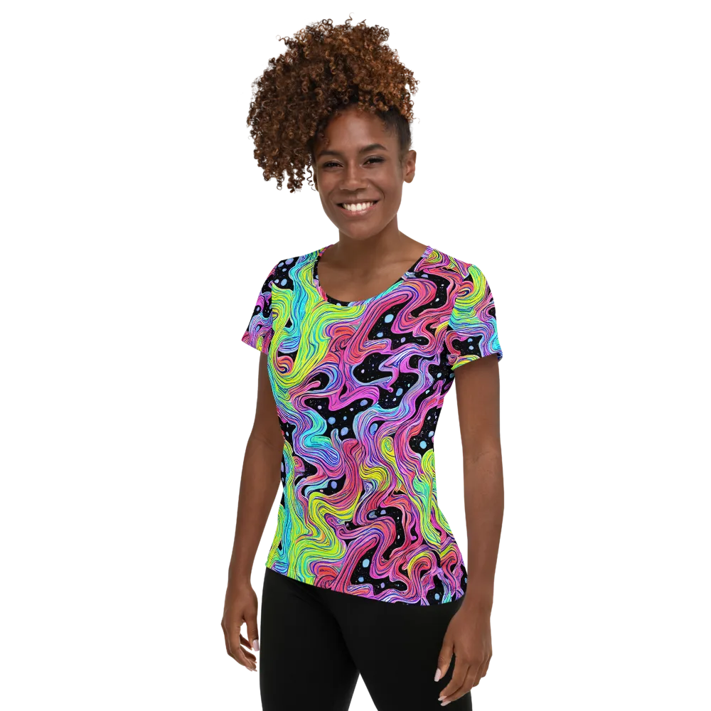 Afterglow Rapids on Women's Athletic T-Shirt — Left