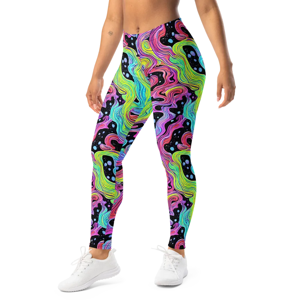 Afterglow Rapids on Leggings — Left Front