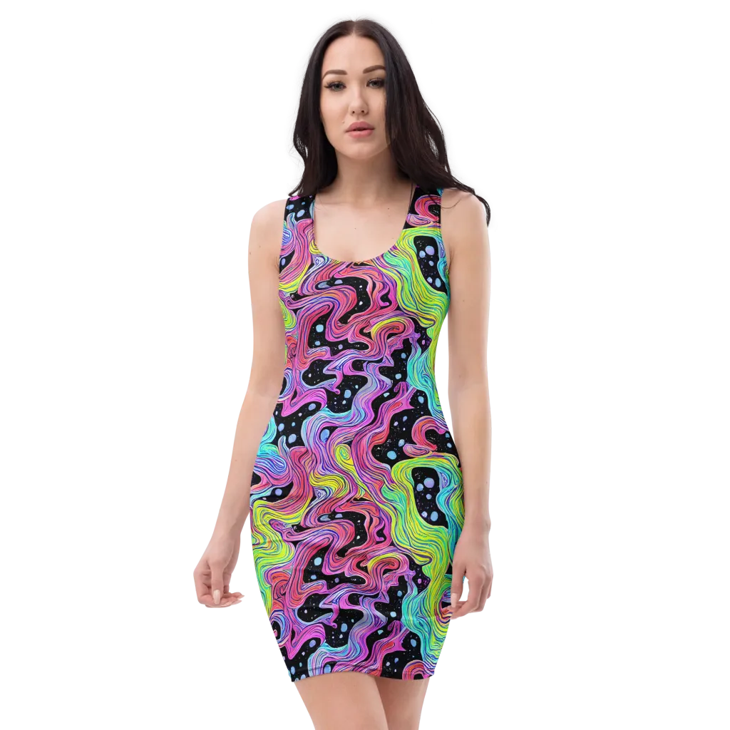 Afterglow Rapids on Bodycon Dress — Front