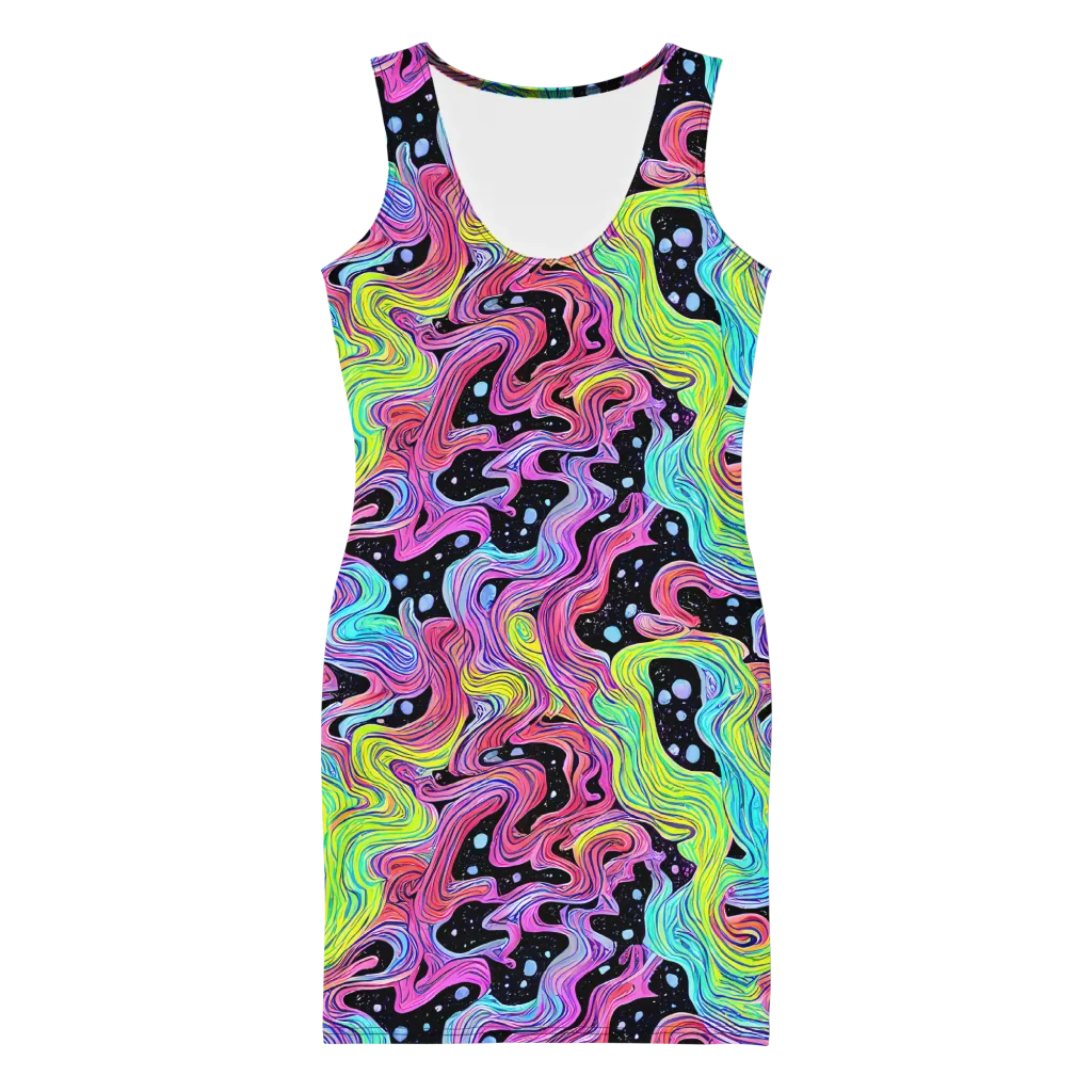 Afterglow Rapids on Bodycon Dress — Front