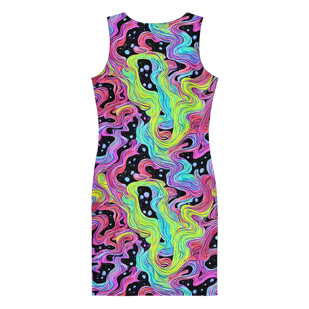 Afterglow Rapids on Bodycon Dress — Back