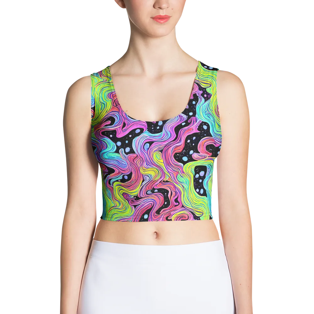 Afterglow Rapids on Crop Top — Front