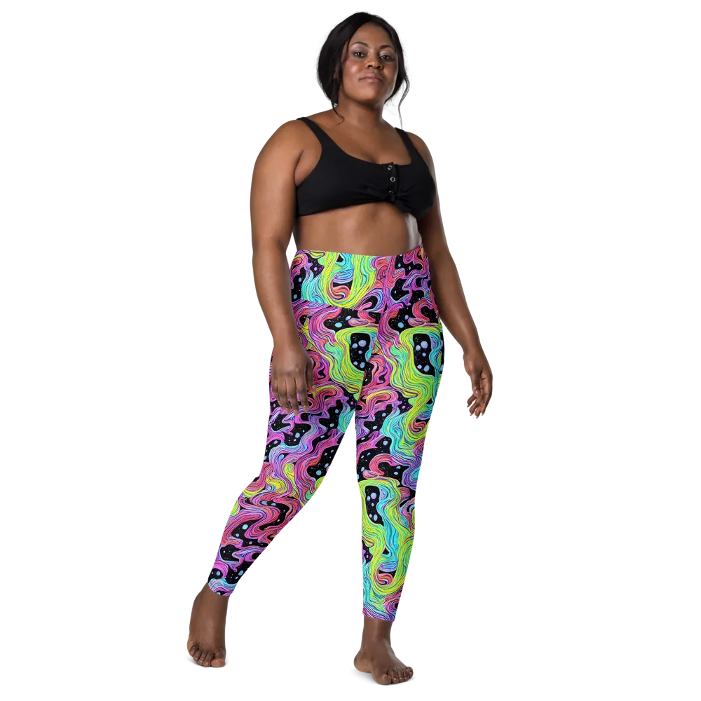 Afterglow Rapids on Leggings with Pockets — Front