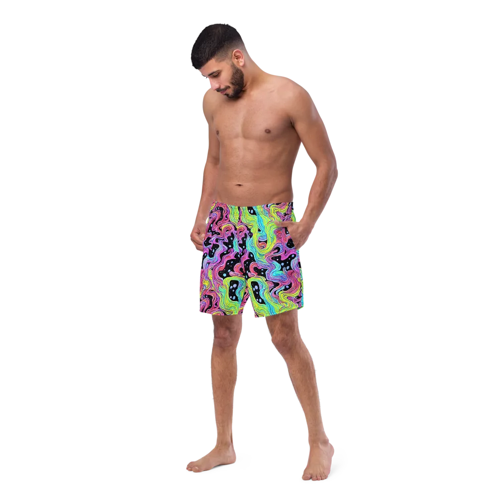 Afterglow Rapids on Swim Trunks — Left Front