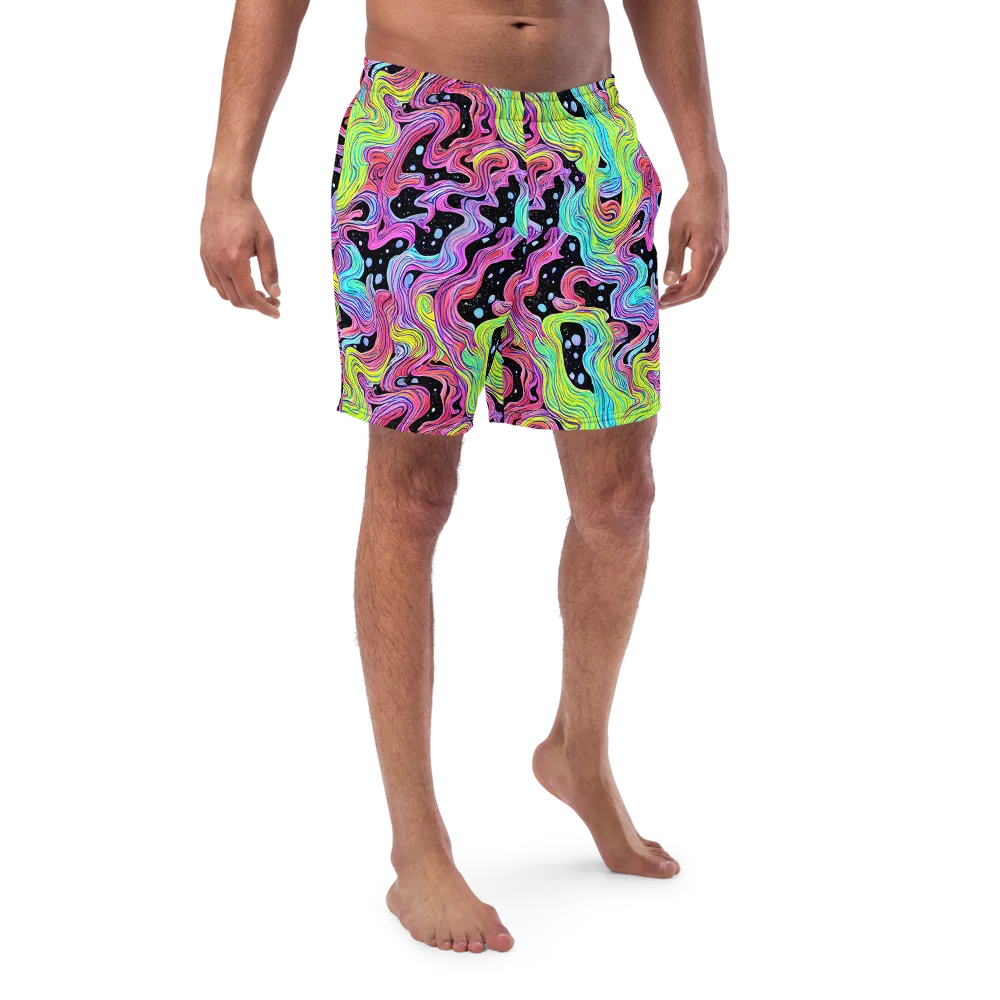 Afterglow Rapids on Swim Trunks — Front