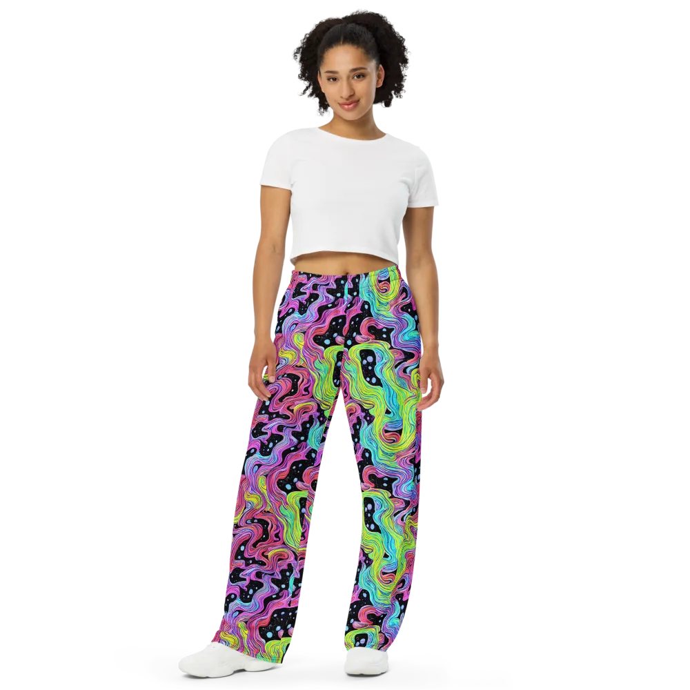 Afterglow Rapids on Wide-Leg Pants — Front