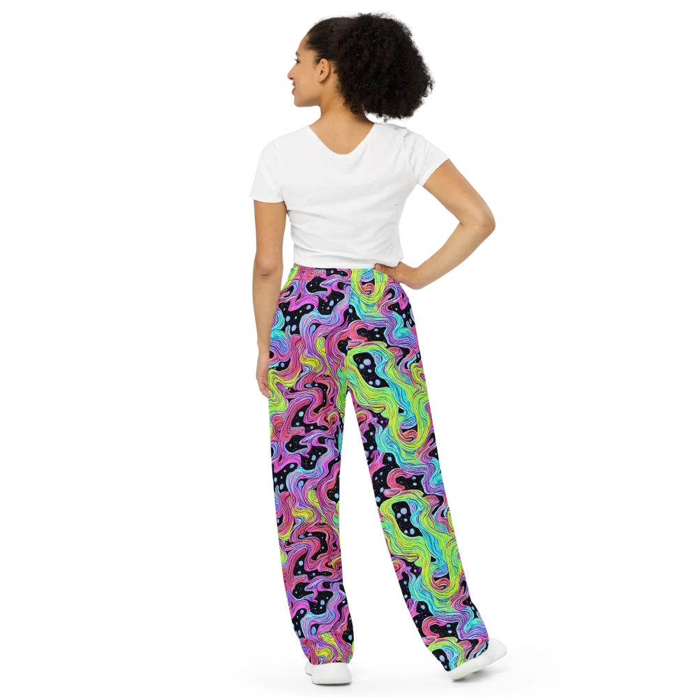 Afterglow Rapids on Wide-Leg Pants — Back