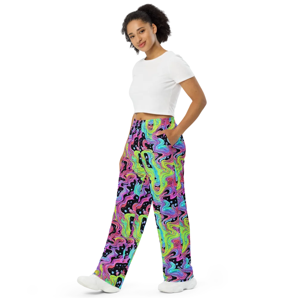 Afterglow Rapids on Wide-Leg Pants — Left Front