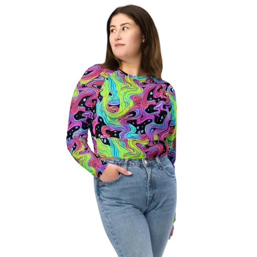Afterglow Rapids on a Long Sleeve Crop Top