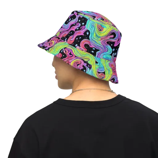 Afterglow Rapids on a Reversible Bucket Hat