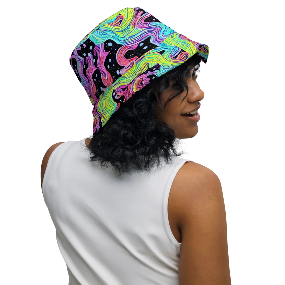 Afterglow Rapids on Reversible Bucket Hat — Right Outside