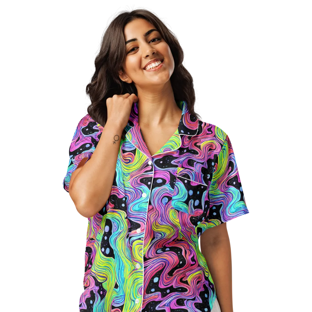 Afterglow Rapids on Women's Short Sleeve Pajama Top — Front