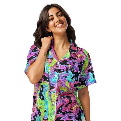 Afterglow Rapids on a Women's Short Sleeve Pajama Top