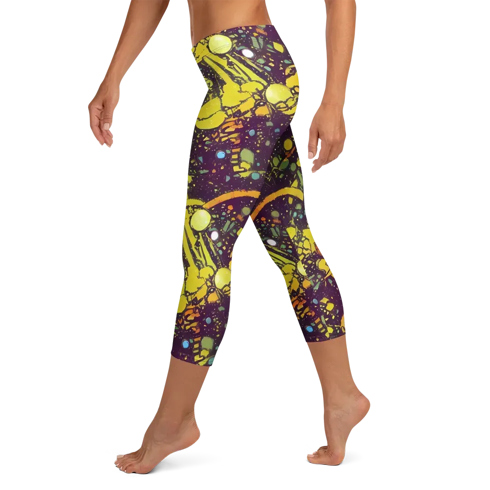 Orbital Ink on Capri Leggings — Left