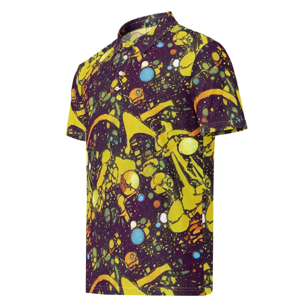 Orbital Ink on Men's Slim Fit Polo Shirt — Left Front