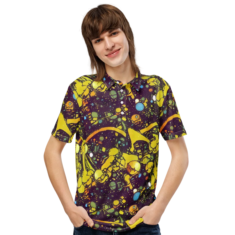 Orbital Ink on Men's Slim Fit Polo Shirt — Front
